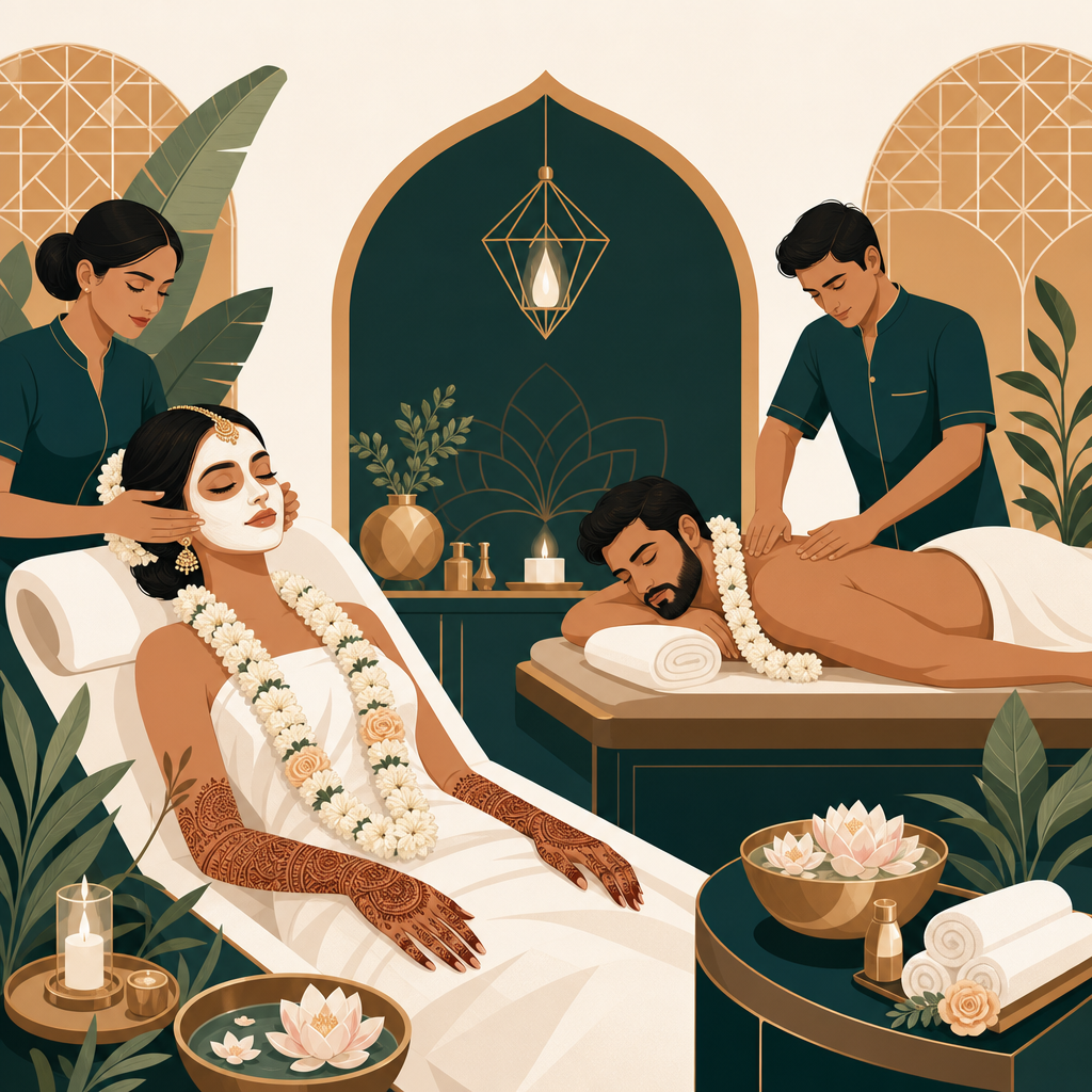 Pre-Wedding Relaxation: Groom and Bride Massage Prep